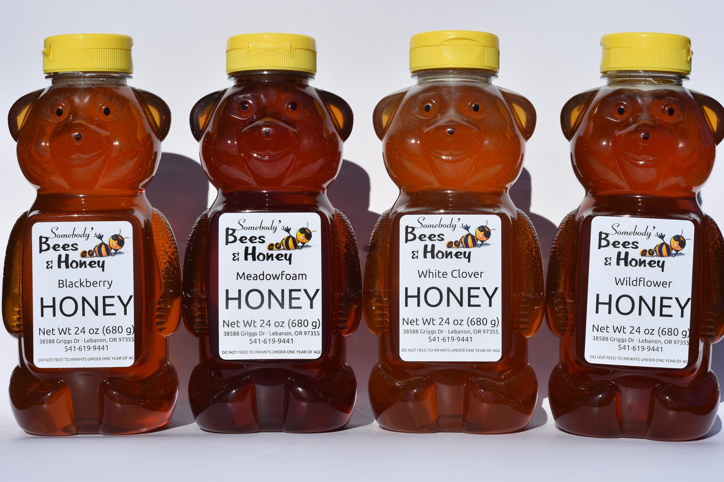 Raw Pure Local Unfiltered Honey in 5 flavors